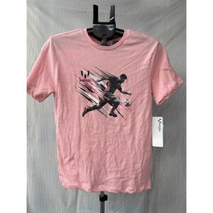 Messi Kids Pink Graphic Soccer T-Shirt Short Sleeve Crew Neck NWT XL